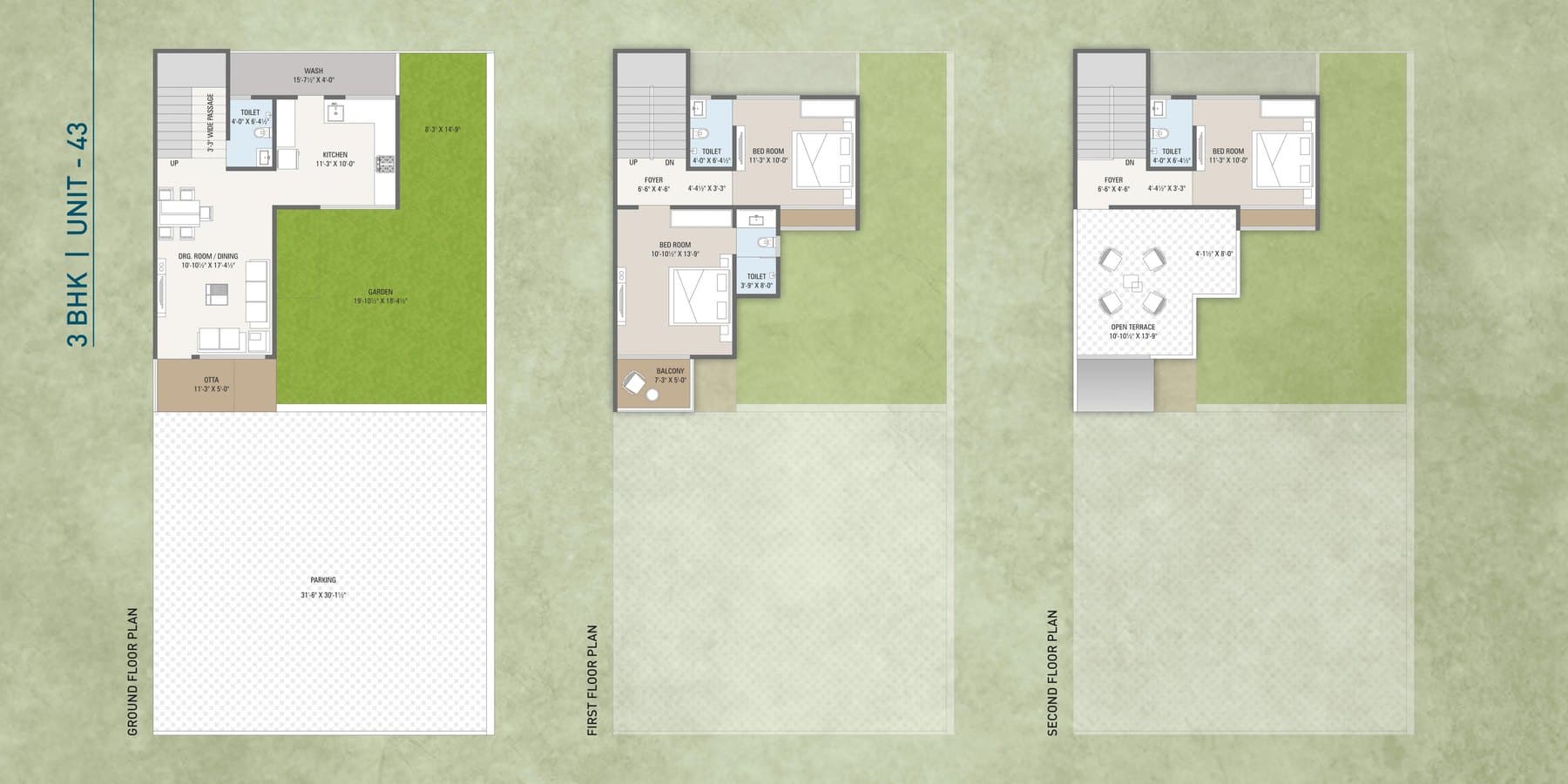 3 BHK Villa — Unit 43