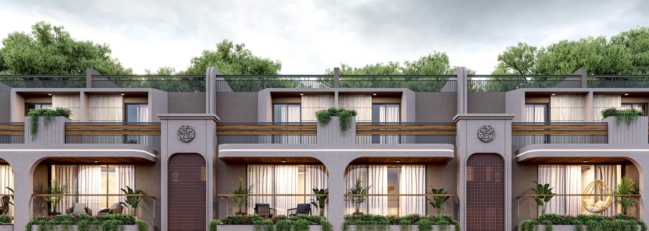 Grand row house elevation
