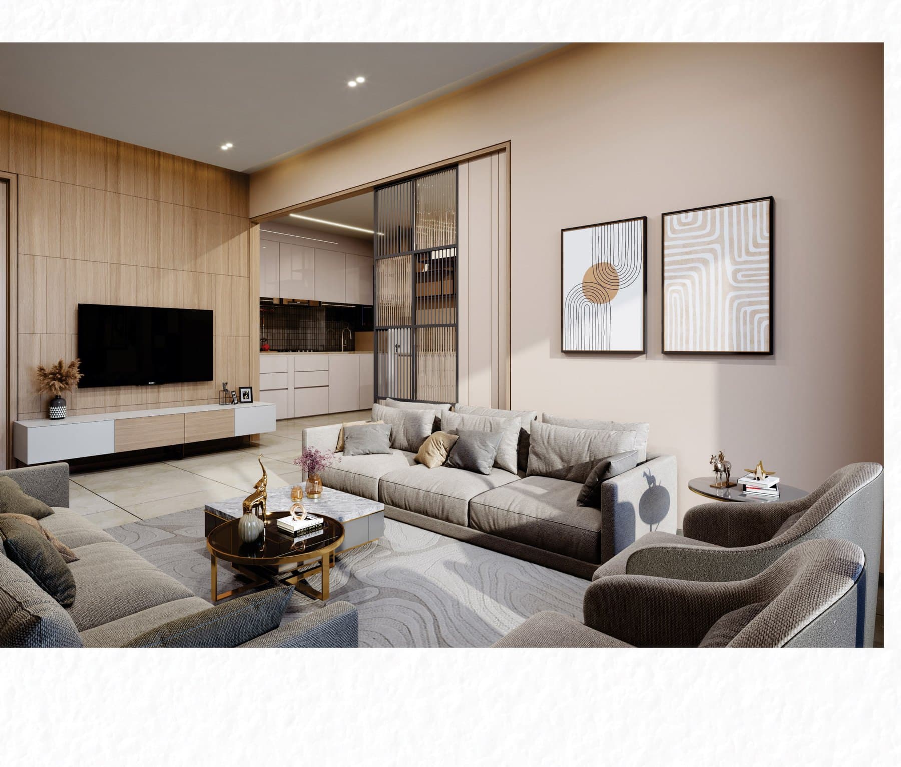 Spacious living room